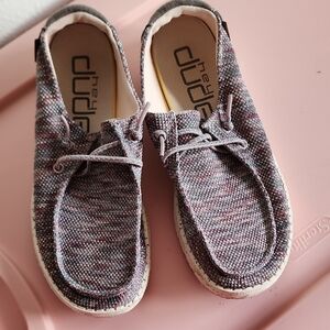 Hey Dude Women's Textured Slip-Ons - Gray and White